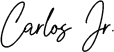 Black logo signature Carlos Jr.