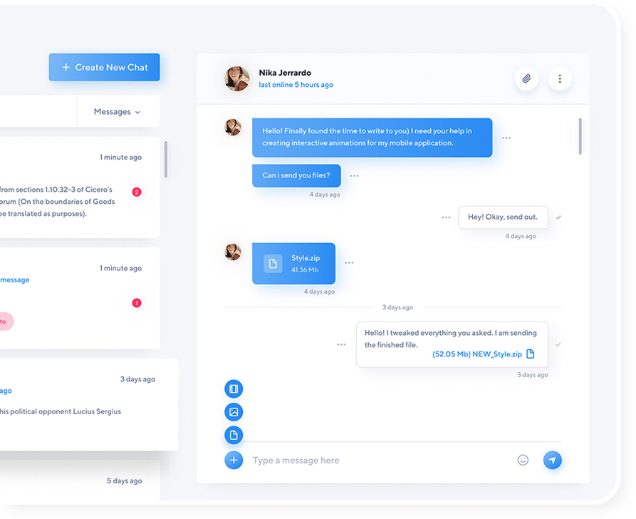 Chat as a part of application.